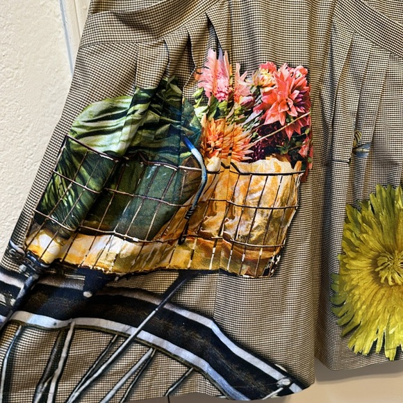 Pazuki London Size Small Bicycle Bee Flower Pleated Dress - Picture 2 of 14